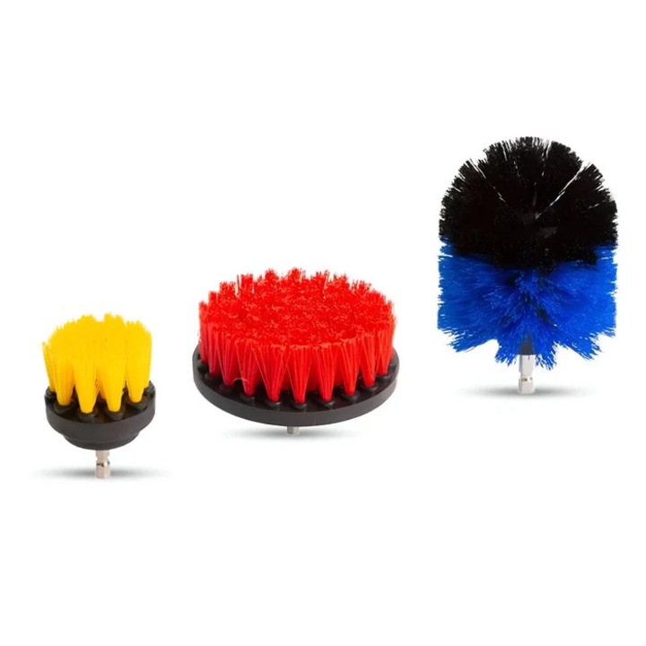 Set 3 perii pentru curatare interior/exterior auto, Moje Auto 19-628