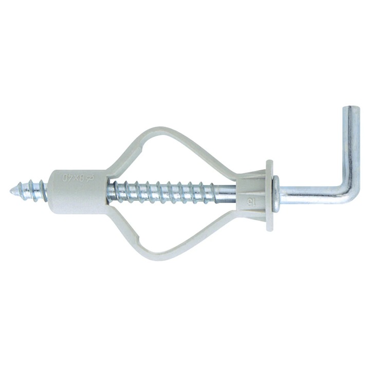 Diblu pentru cavitati, din nylon, Friulsider TPV, 8 x 40 mm, cu surub 8 x 45 mm, carlig drept