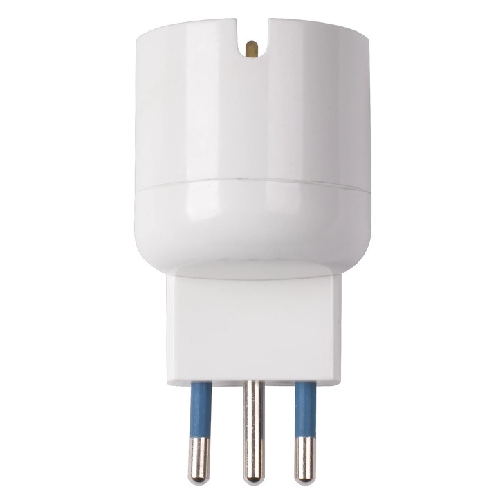 Adaptor cu fisa Line standard italian, 10A, alb