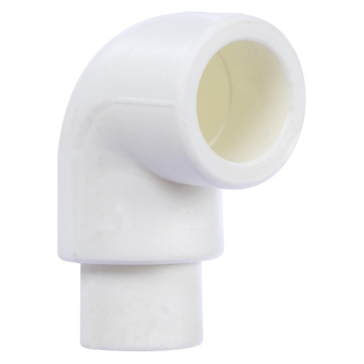 PPR szűkített könyök, D 25 x 25 mm, fehér, 90 fokos