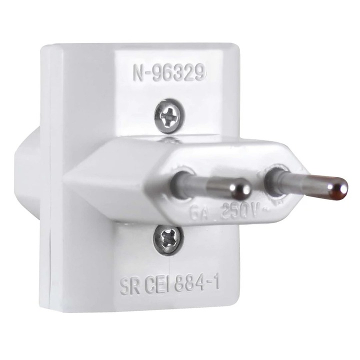 Fisa tripla 002115, protectie copii, 6A, alb