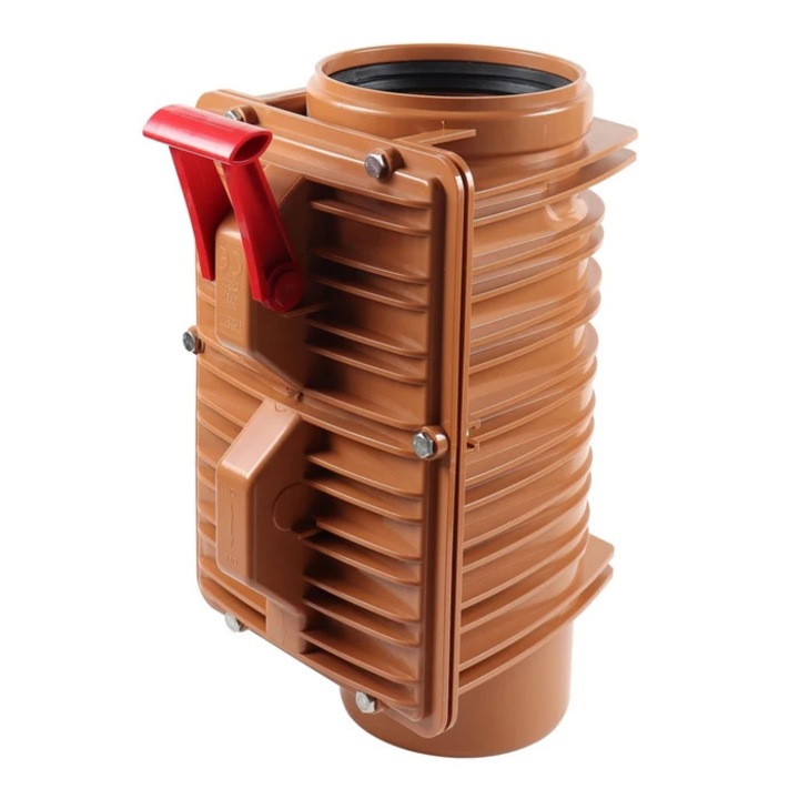 Clapeta PVC sens unic, cu inel, D 200 mm, portocaliu