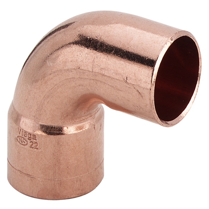 Cot cupru, interior-exterior, D 18 mm, 90 grade, Viega 5092