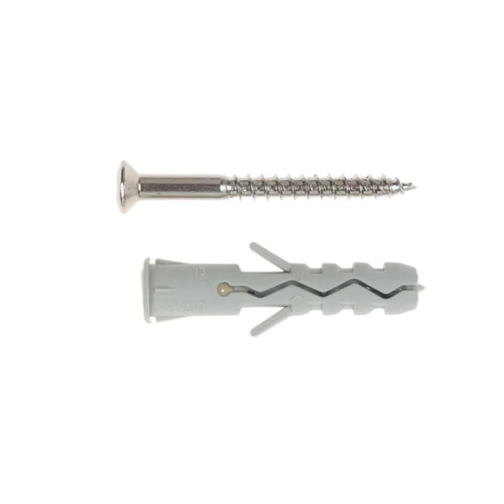 Diblu universal din nylon, cu surub cu cap bombat, Friulsider TUV, 8 x 40 mm