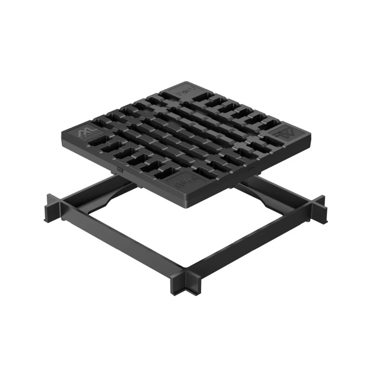 Minigratar cu rama pentru camin, Axhell, compozit, C250, 142 x 142 mm