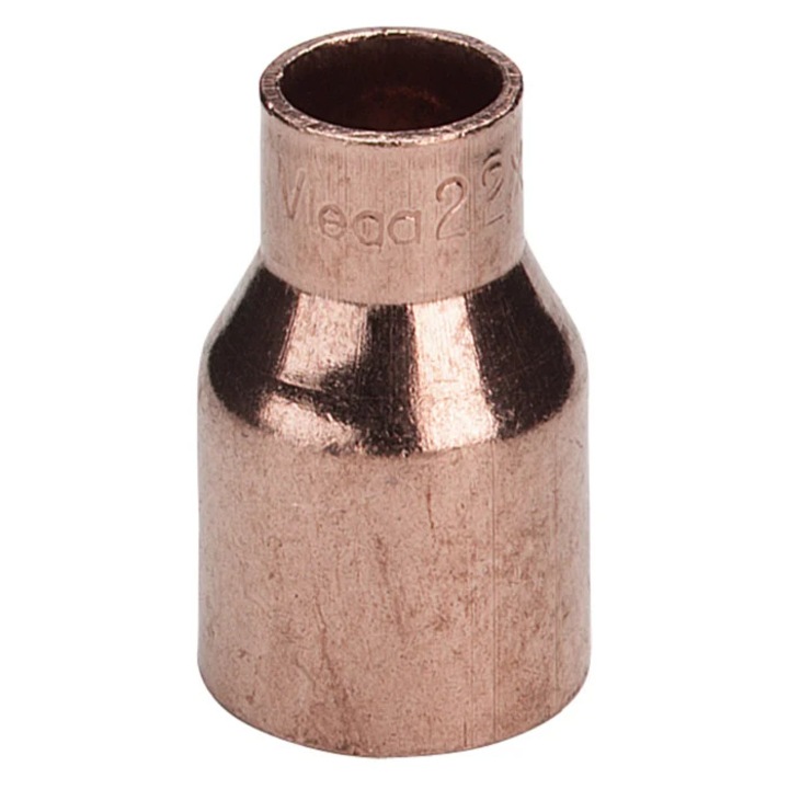 Réz idom, szűkített, belső-külső, D 18-15 mm, 5243, csőillesztéshez