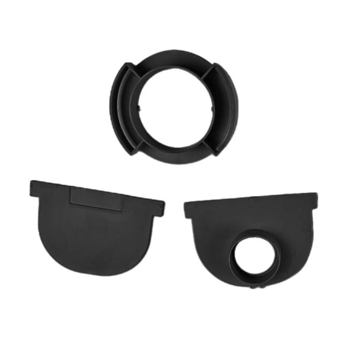Kit accesorii rigola exterioara ACO H90, polipropilena, negru, 3 piese/set
