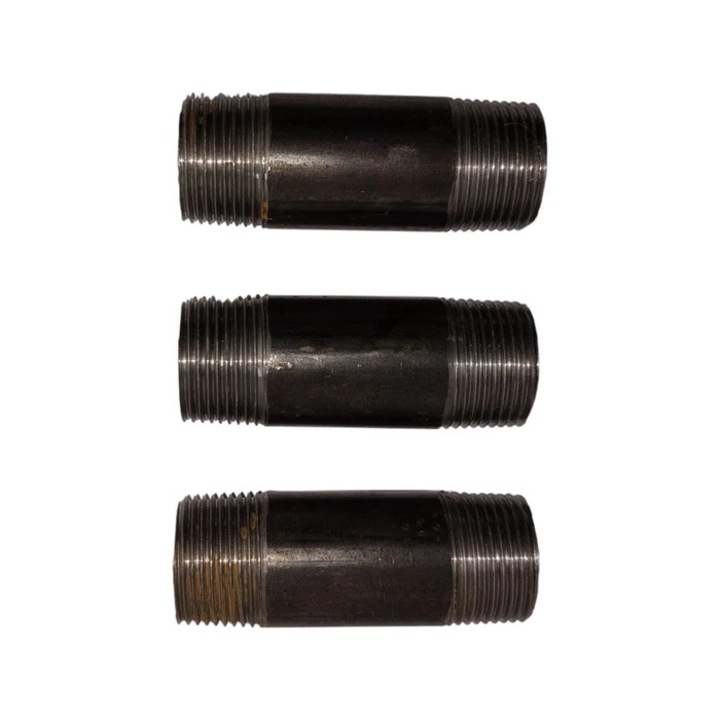 Menetes csap szénacélból, külső-külső menet, 70 mm, 3/4", 3 db / készlet