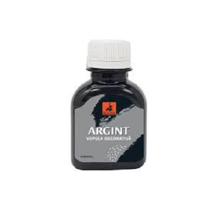 Vopsea Dragon, decorativa, argintiu, aspect satinat, 80 ml