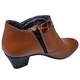 Botine dama scurte din piele naturala Daria, Maro cognac