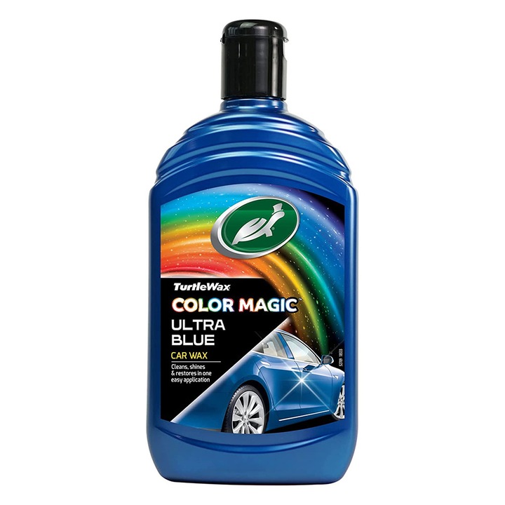 Полирпаста и вакса Turtle Wax Color Magic Ultra Blue, 500 мл, 3 в 1, UV защита, за каросерия
