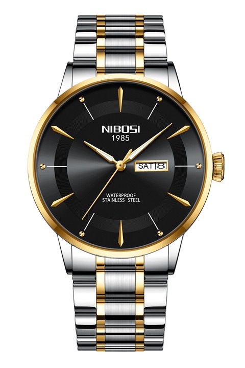 Мъжки часовник, NIBOSI, Неръждаема стомана, Водоустойчив