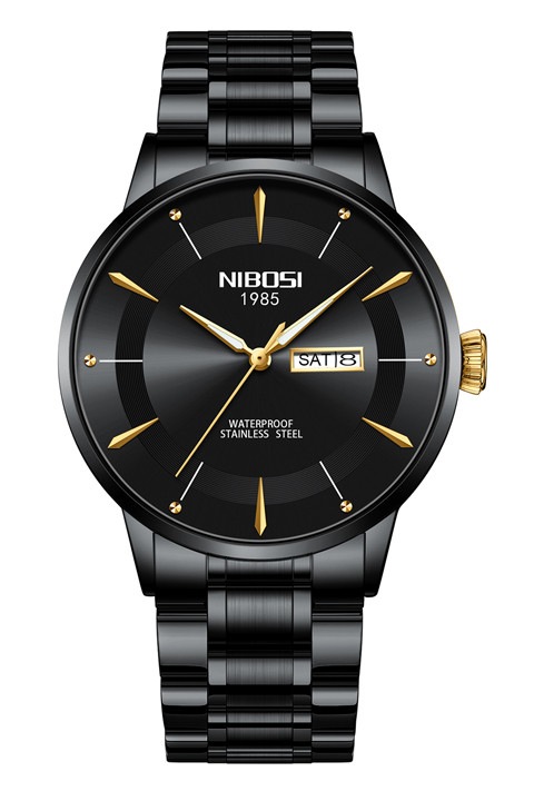 Мъжки часовник, NIBOSI, Неръждаема стомана, Водоустойчив
