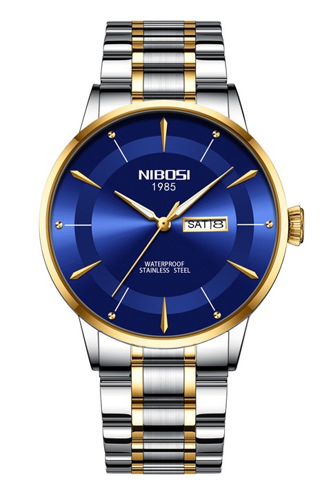 Мъжки часовник, NIBOSI, Неръждаема стомана, Водоустойчив
