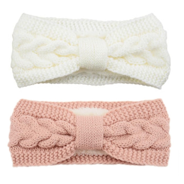 Set 2 bandane pentru femei, YOFASEN, calduroase, elasticitate buna, multicolor, 23x10cm