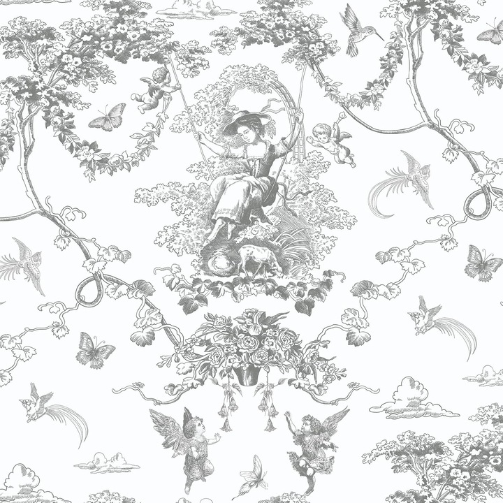 Öntapadós tapéta, Timeet, természetes kupidó, szürke, 44 x 300 cm