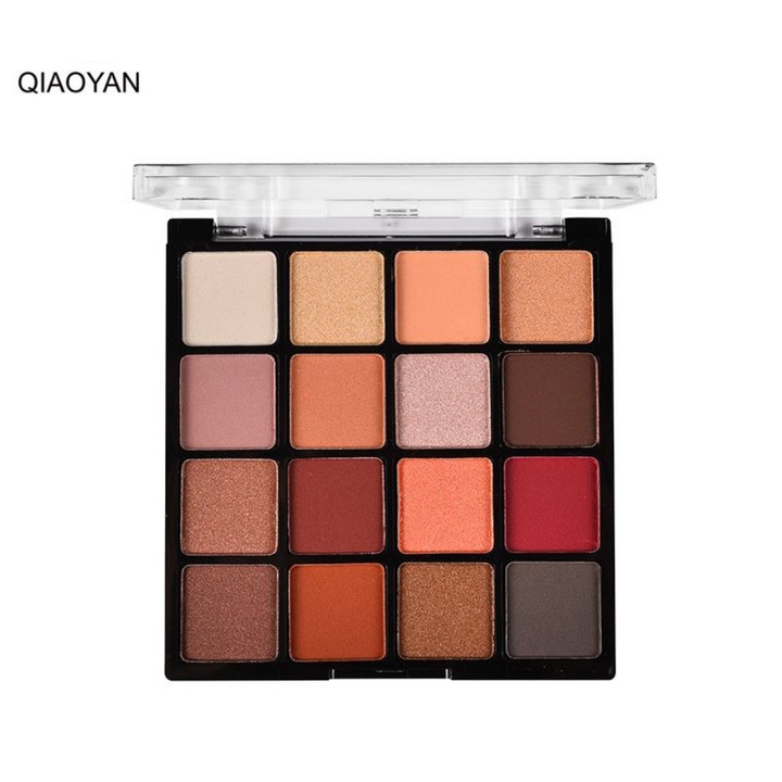 Szemhéjfesték, QIAOYAN, 16 színű szemhéjfesték paletta, egy lemez feloldja a sokoldalú szemsmink varázsát, 3#
