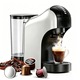 Masina de cafea cu capsule 3 in 1, Yulinland®, Masina de espresso, 20 bar, 800ml, Cu incalzire rapida, Rezervor de apa detasabil, Alb