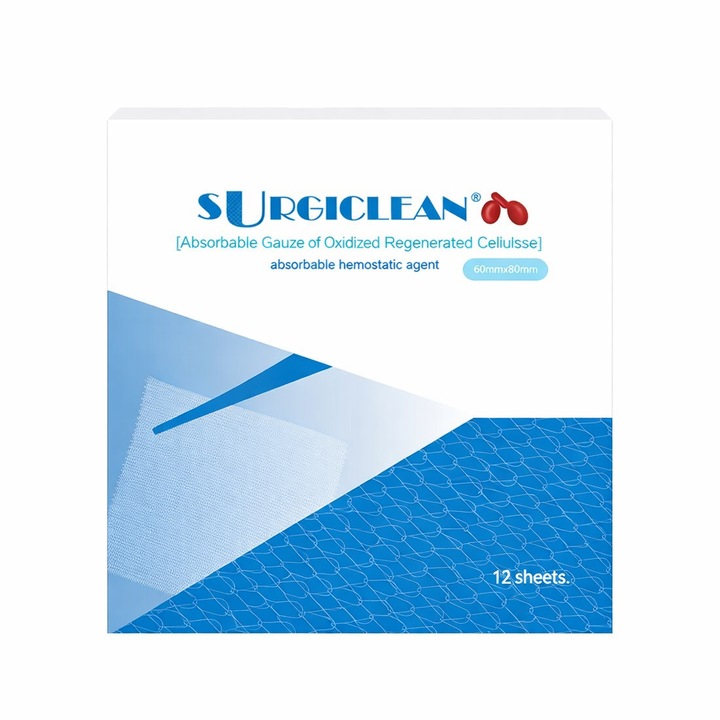SurgiClean Fibrillar хемостатична превръзка, 7 пласта, 5 бр., 10 x 5 cm