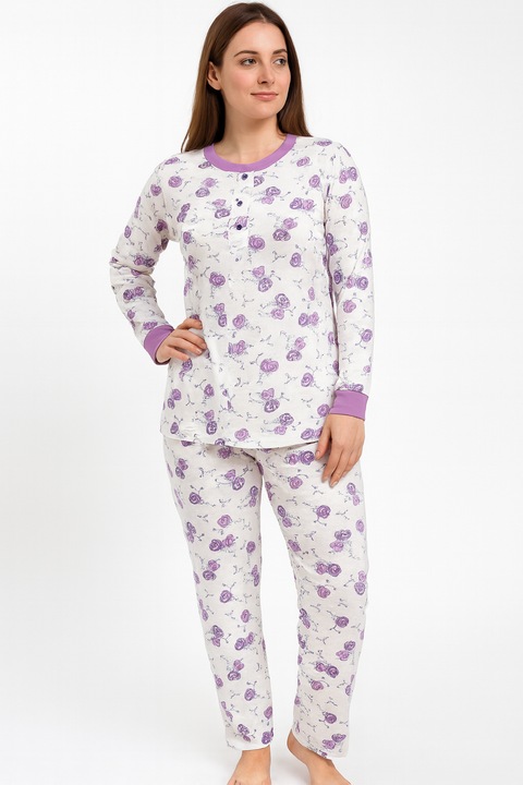 Pijama dama, vatuita, bumbac, imprimata, Diverse