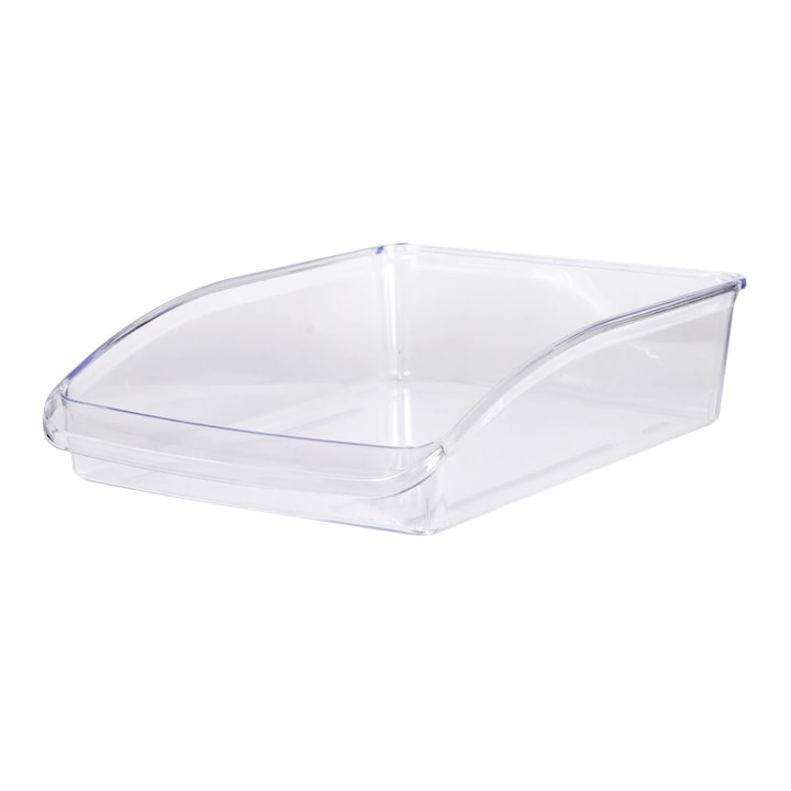 Cutie depozitare alimente, Cook Concept, Ideala pentru frigider sau dulapuri, Transparenta, 33 x 22 cm, Transparenta