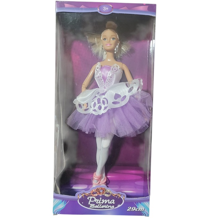 Papusa Balerina, 29 cm, multicolor, miscari realiste