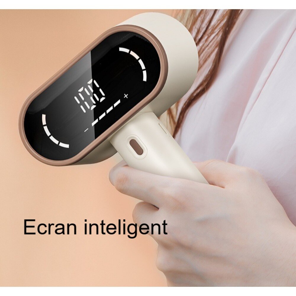 Aparat Electric Profesional pentru Indepartarea Scamelor, Afisaj LED, Portabil,2 Nivele de Intensitate, Lame din Otel Inoxidabil cu 6 Taisuri, Functie de Aspirare, Reincarcabil USB, Ideal pentru Haine, Mobilier si Textile, Afisaj digital inteligent