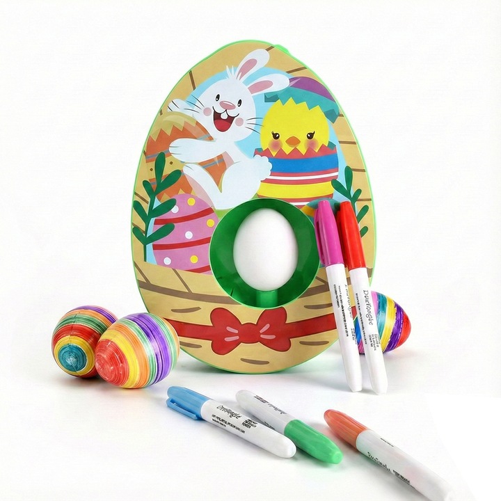 Jucarie de Paste pentru pictat oua aparat electric DIY pentru copii cu iepuras cadou creativ educativ