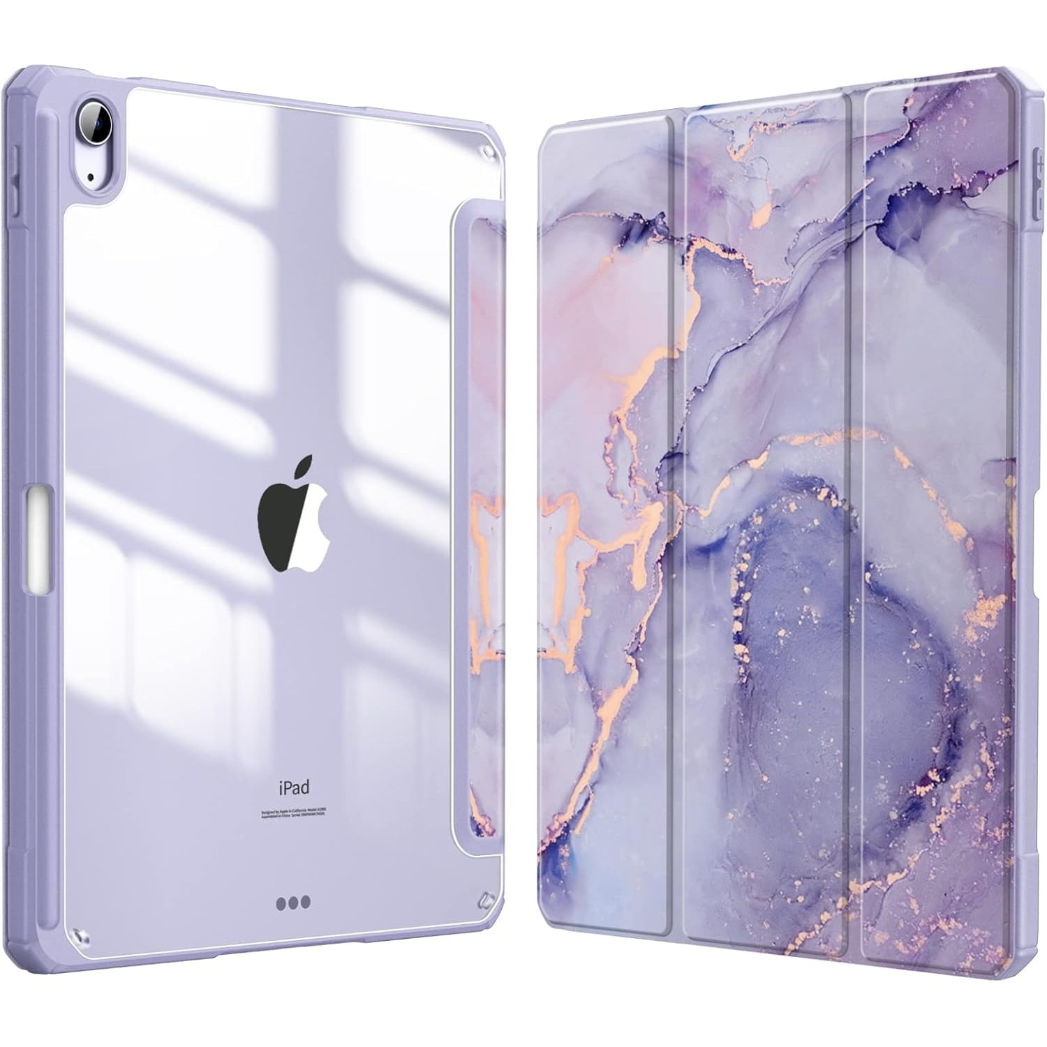 Husă pentru iPad Air 11" 2024/2025, Violet, material hardshell, suport pentru creion