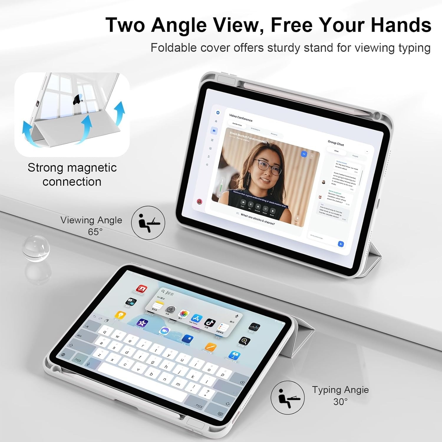 Husa de protectie pentru tableta, potrivita pentru iPad (A16) 11 11 inch 2025, husa pentru iPad 10 10, 9 inch 2022, Gri