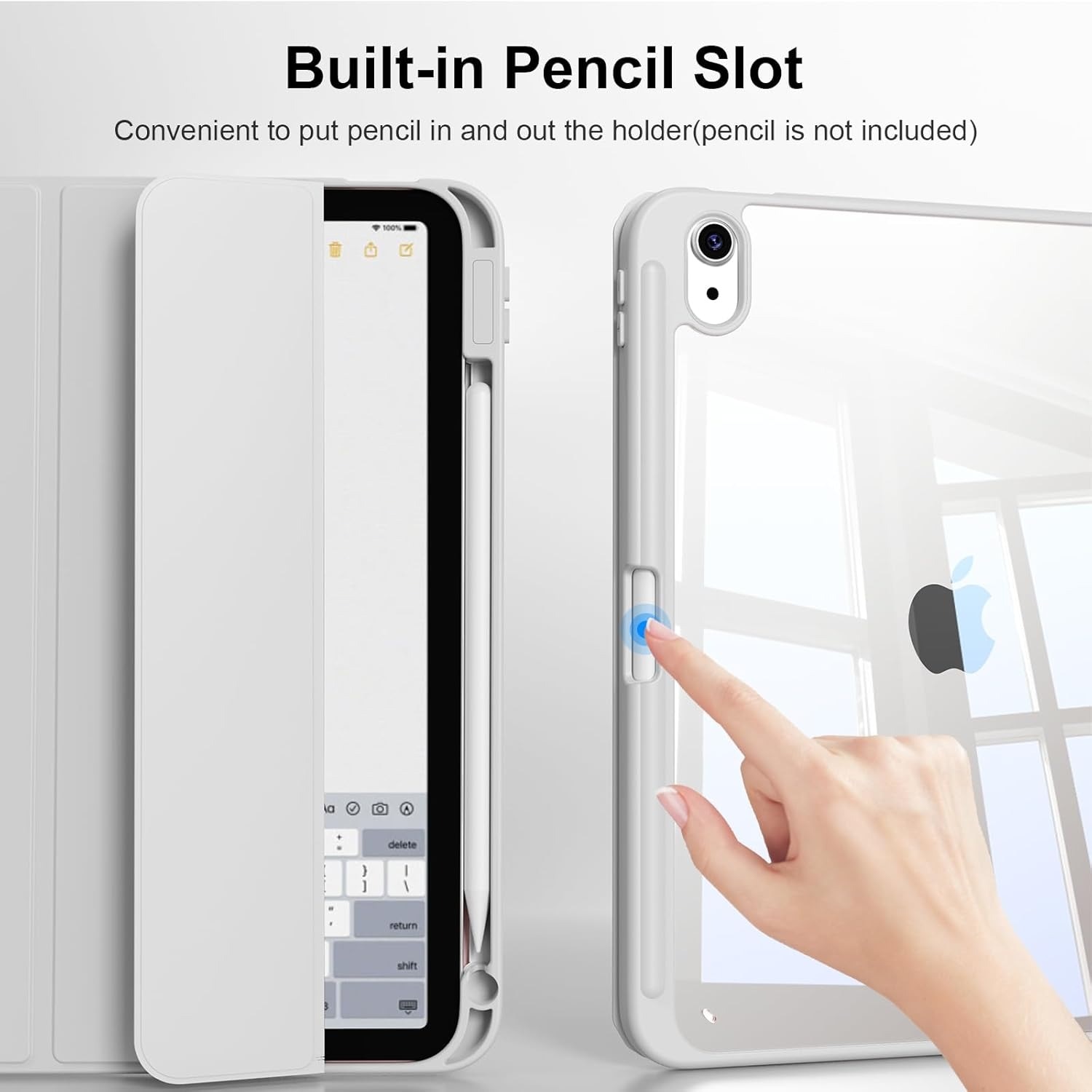 Husa de protectie pentru tableta, potrivita pentru iPad (A16) 11 11 inch 2025, husa pentru iPad 10 10, 9 inch 2022, Gri