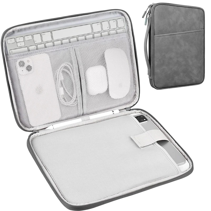 Husa Tableta pentru 9-11 inch, Husa de tableta, pentru iPad si accesorii, Compatibila iPad 10.2 (2022. 2021, 2020, 2019), iPad Air / (2019), iPad Pro 11, iPad 9.7 (2018), Gri inchis