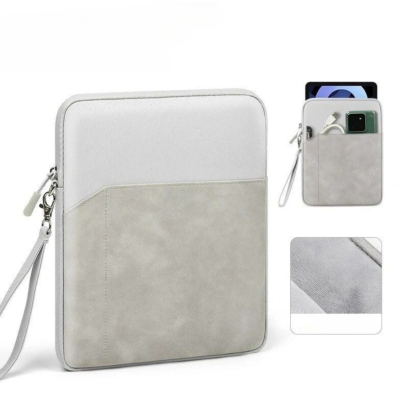 Husa Tableta pentru 9.7 - 11 inch, Compatibila Samsung / Apple / Lenovo / HUAWEI, Material Impermeabil, Mare Capacitate, Portabili, cu Manere, Gri deschis