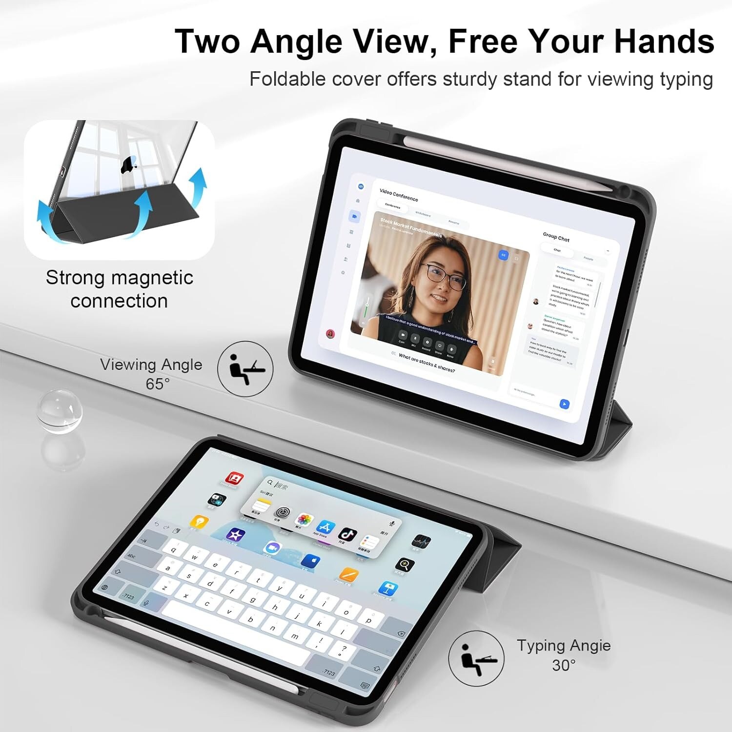 Husa de protectie pentru tableta, potrivita pentru iPad (A16) 11 11 inch 2025, husa pentru iPad 10 10, 9 inch 2022, Negru