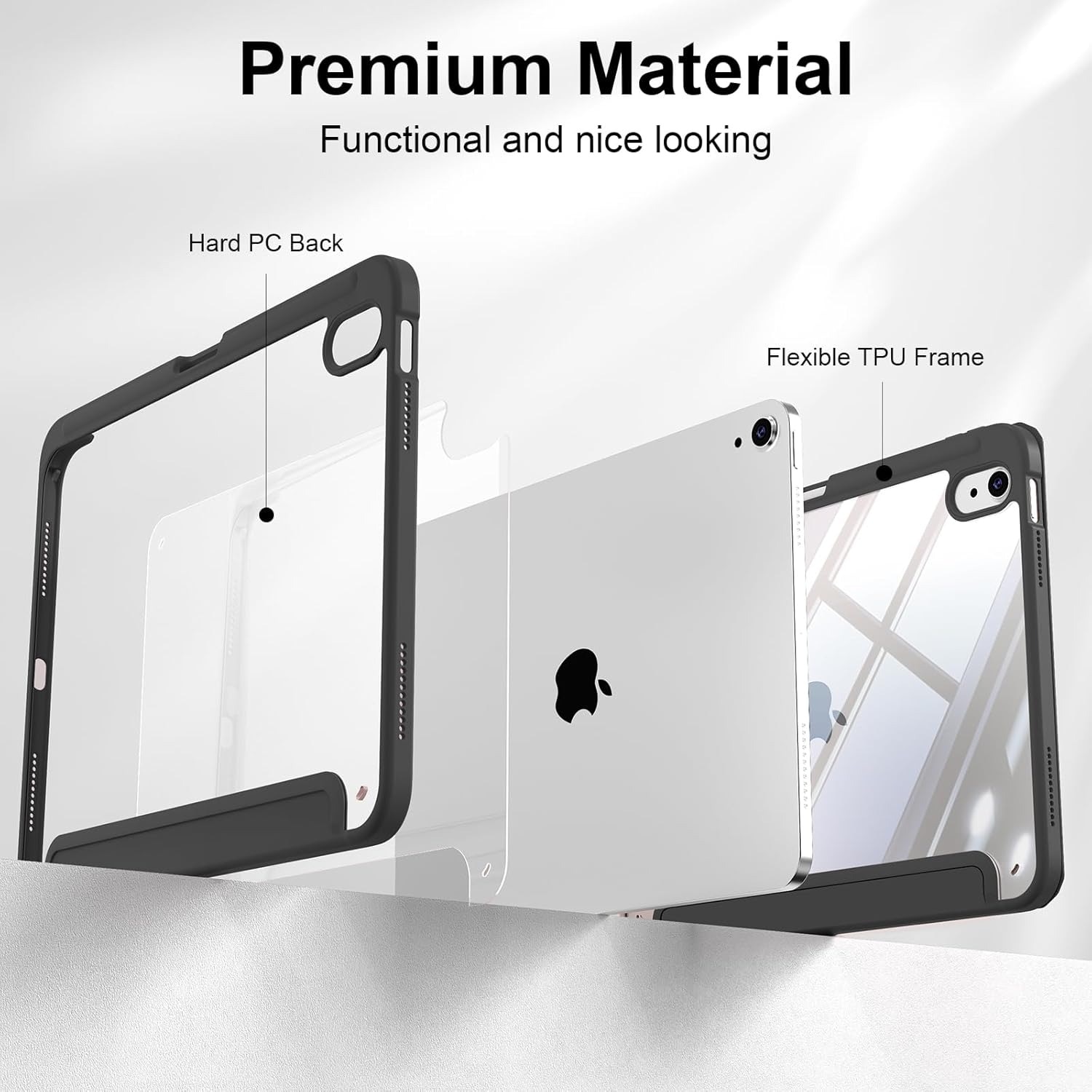Husa de protectie pentru tableta, potrivita pentru iPad (A16) 11 11 inch 2025, husa pentru iPad 10 10, 9 inch 2022, Negru