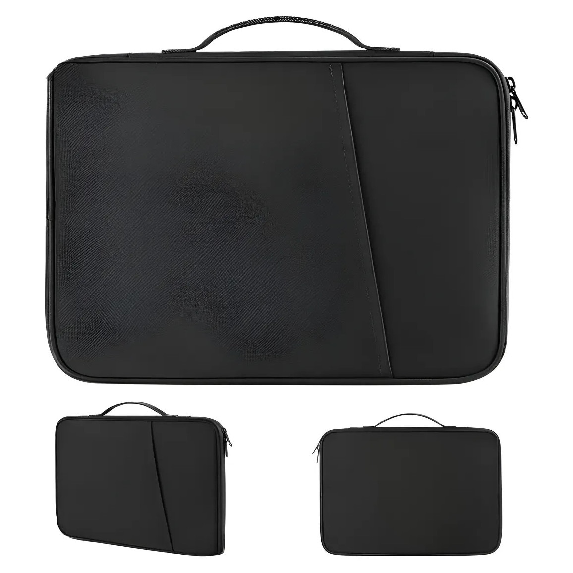 Carcasa de protectie pentru tableta, 11 inch, stocare multistrat, impermeabila si rezistenta la uzura, material Nylon, mica si portabila, Negru