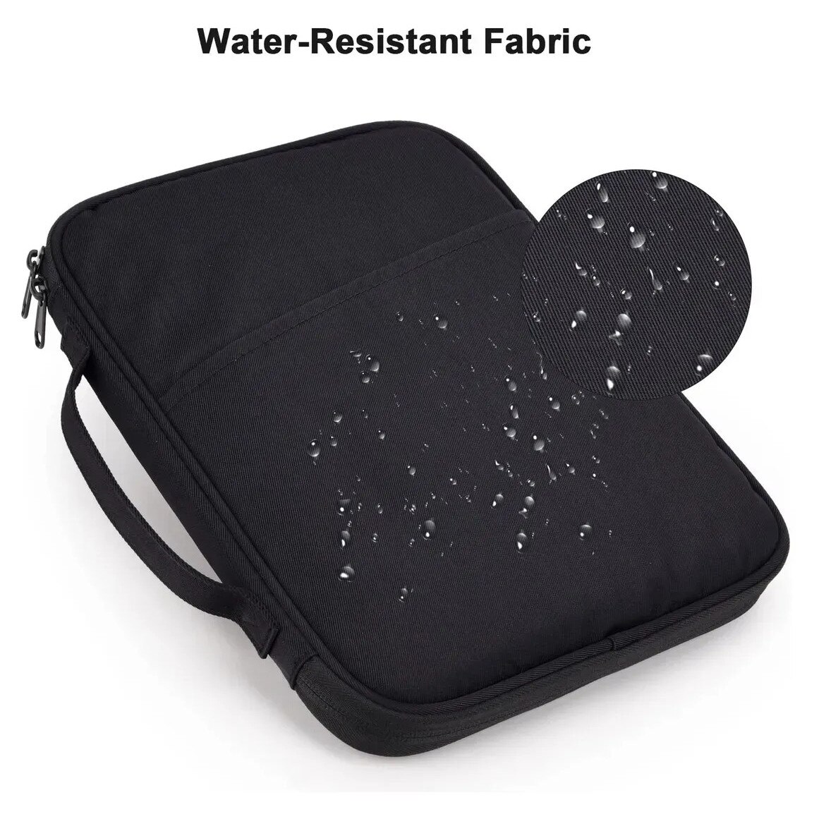 Carcasa de protectie pentru tableta, 11 inch, stocare multistrat, impermeabila si rezistenta la uzura, material Nylon, mica si portabila, Negru