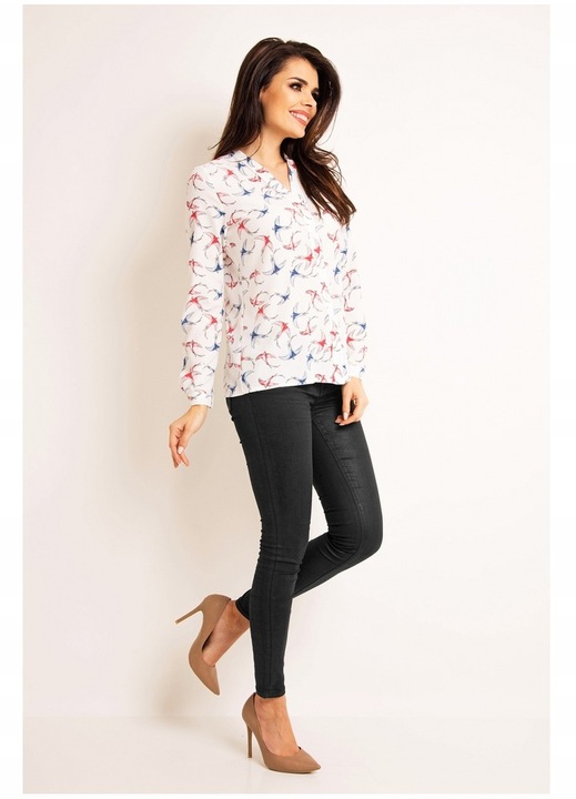 Camasa dama Awama, L039, ecru, L, maneci lungi, Ecru