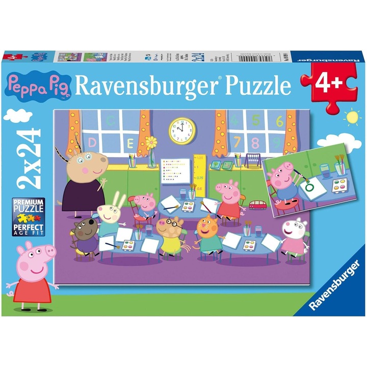 Set 2 Puzzle-uri Lil' Bratz, Ravensburger, 24 piese fiecare, 26x18cm, pentru copii 4+ ani, cu mini-poster