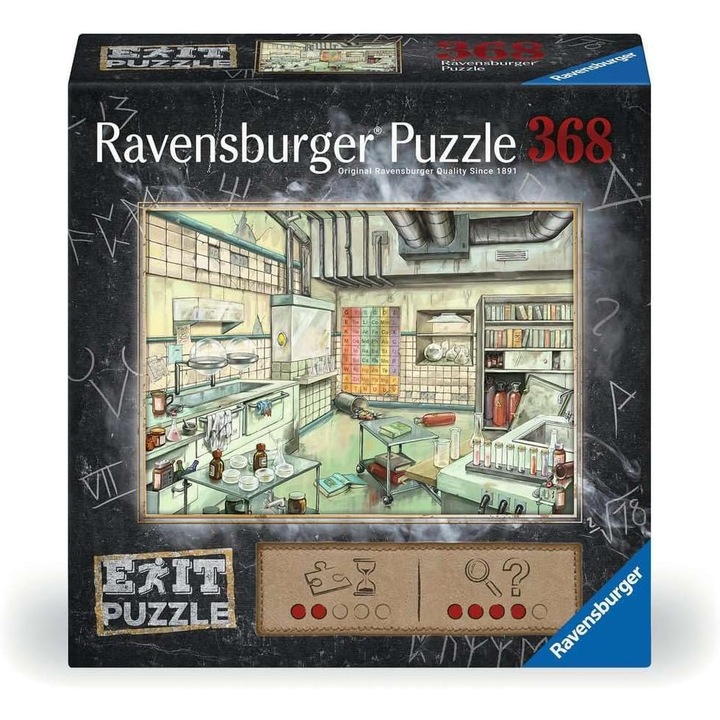 Puzzle Ravensburger EXIT Laboratorul, 368 piese, 70x50cm, pentru 12 ani+