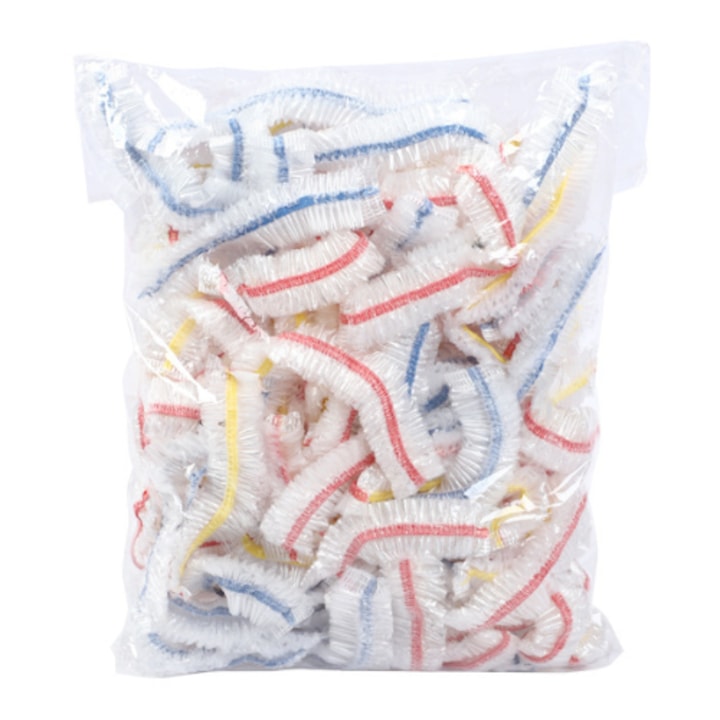 Folie alimentară transparentă din PVC, set 100 bucăți, elastic, 36 cm, multicolor