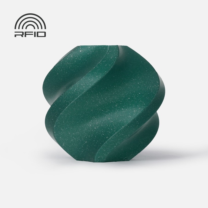 Filament PLA Sparkle 1.75 mm Alpine Green Sparkle 1kg RFID orsó Alpin Zöld Csillámos