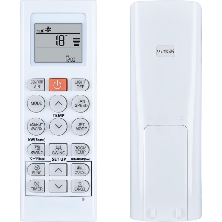 Telecomandă universală GOUYESHO pentru aer condiționat, alb, fără programare