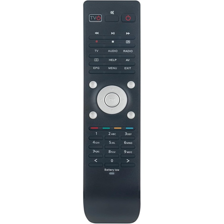 Telecomandă de înlocuire VINABTY pentru receptoarele VU+, design ergonomic, material ABS, culoare neagră