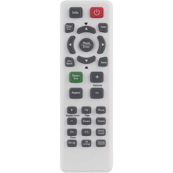 Telecomandă Inlocuitoare RC02 pentru Proiectoare BenQ, infraroșu, design ergonomic, 1 bucăți
