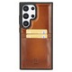 Husa pentru Samsung Galaxy S25 Ultra, Bouletta Flex Cover CCP, slim piele naturala, rama TPU moale, back cover cu buzunare pentru carduri, Burnished tan