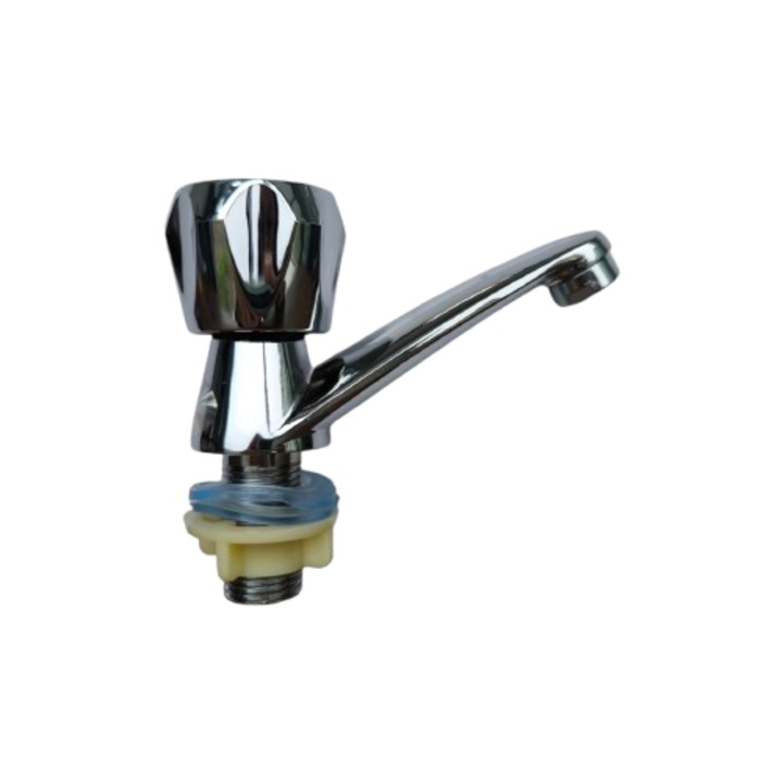 Baterie chiuvetă, Hydrotech, ceramică, rozeta cromată, finisaj crom-lucios