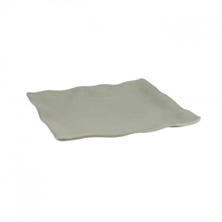 Platou patrat Culinaro Lava Gray 30x30cm din melamina