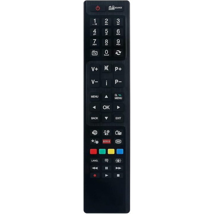Telecomandă RC4848 pentru TV Sharp, Bush, Hitachi, Luxor, ergonomic, ABS, cu buton Netflix