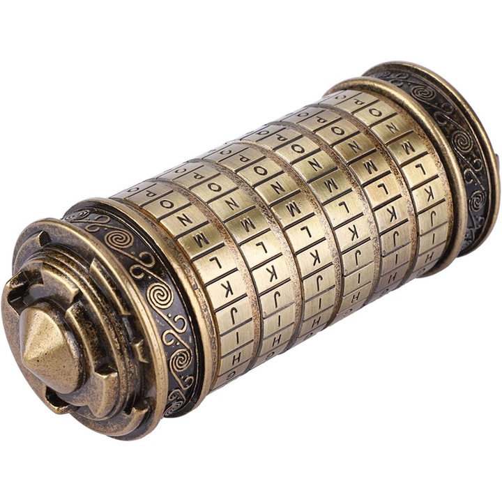 Joc de inteligență Mini Cryptex Leonardo Cod, Pssopp, 6 inele, metal, 14+
